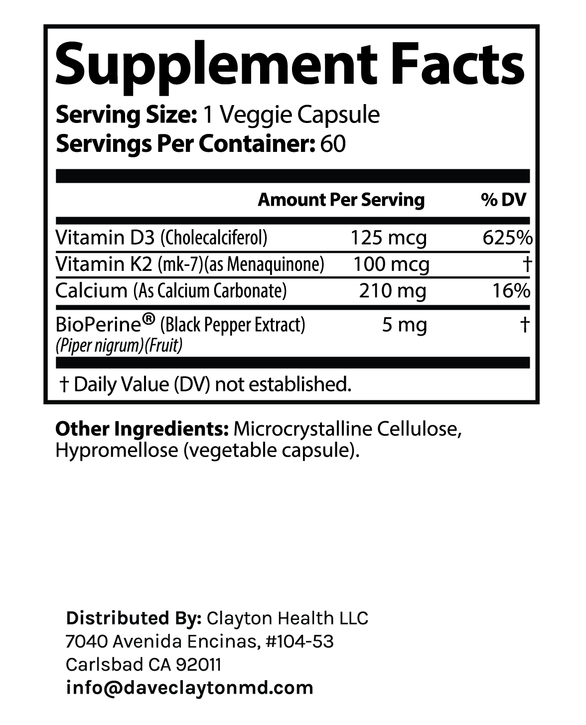 Vitamin K2 + D3